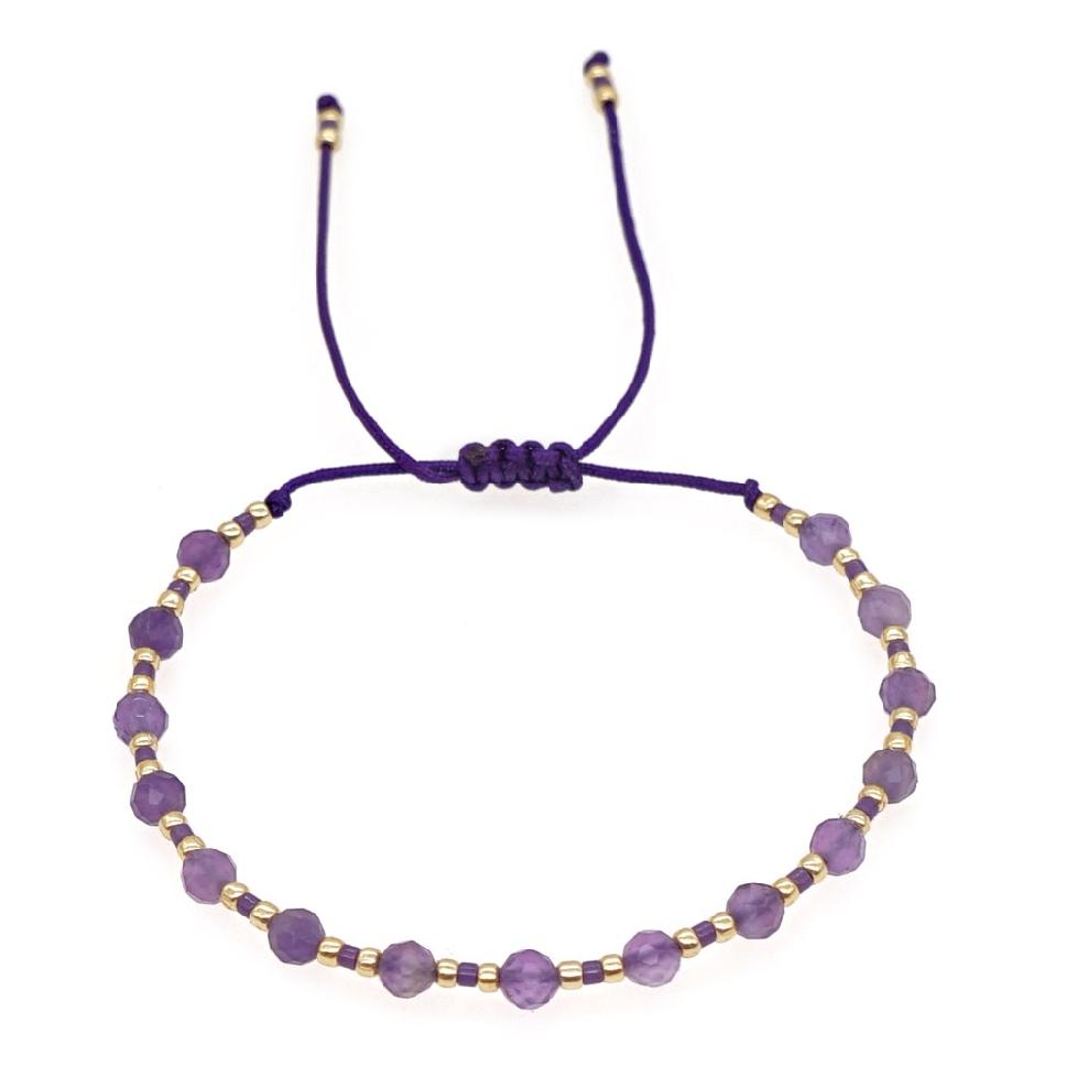 Plumiss Bracciale Bohémien Donna – Fatto A Mano Con Pietre Naturali E Perline, Regolabile, Regalo Con Sacchetto In Velluto