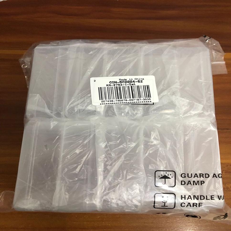 Wholesale BENECREAT 10 pack Square Clear Plastic Bead Storage Containers  Box Case with Flip-Up Lids for Small Items 